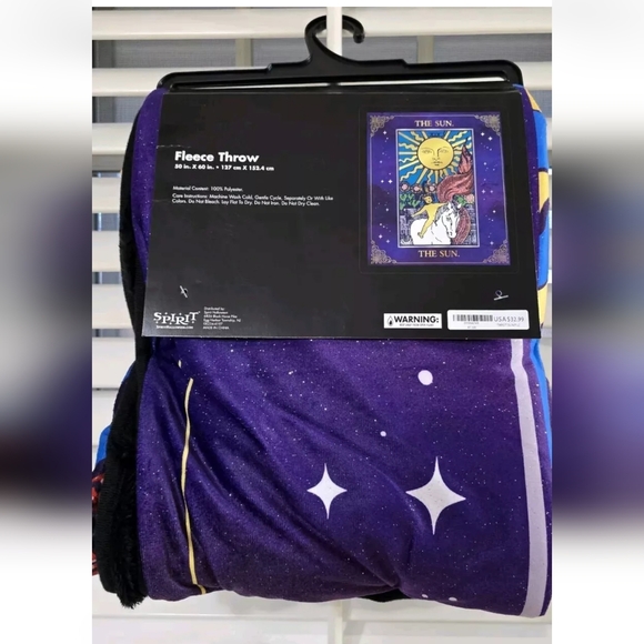 Spirit Haloween Glitter Fleece Throw Purple Blue Soft Blanket 50"x 60" NWT - Picture 5 of 5
